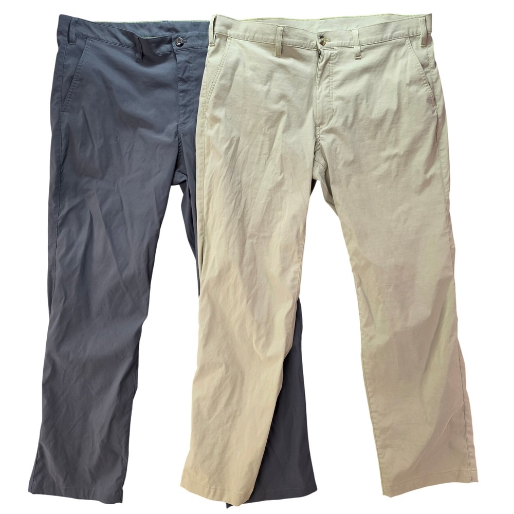Eddie Bauer First Ascent Guide Pro Pants Mens 38x32 Gray Tan Lot of 2 Hiking